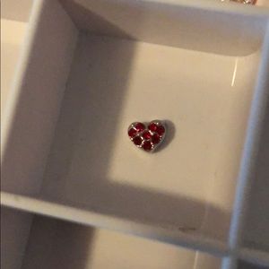 Origami owl heart charm